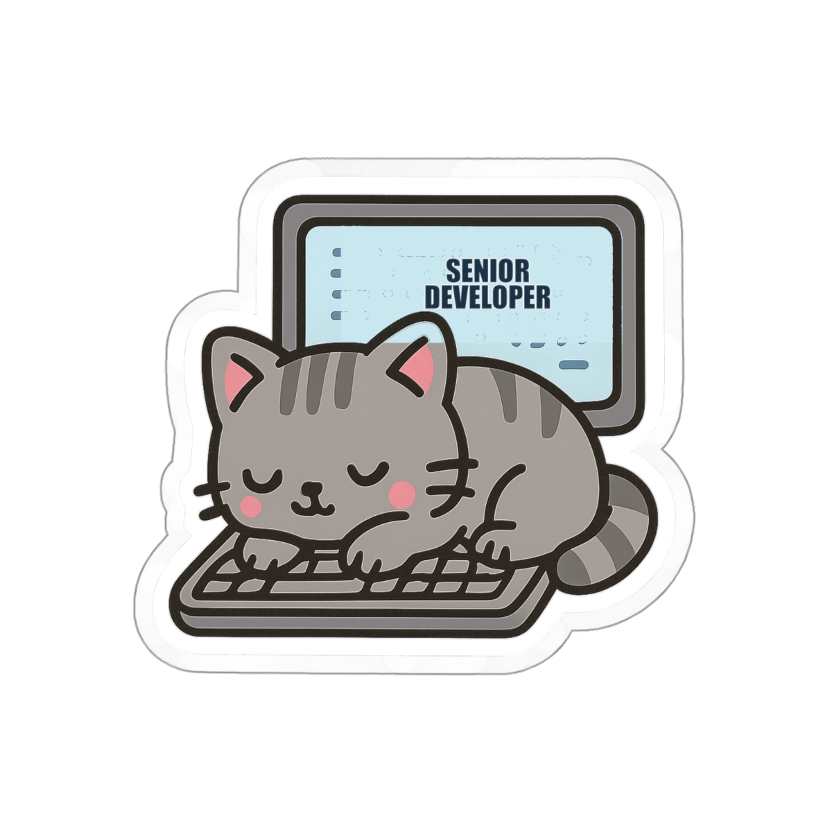 Senior Developer Cat Sticker — view 5