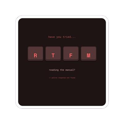 RTFM Keys Sticker — view 3