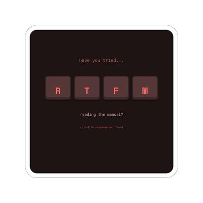 RTFM Keys Sticker — view 4