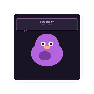 Explain It To The Duck Sticker — view 1