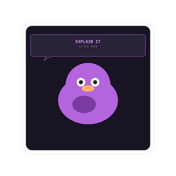 Explain It To The Duck Sticker
