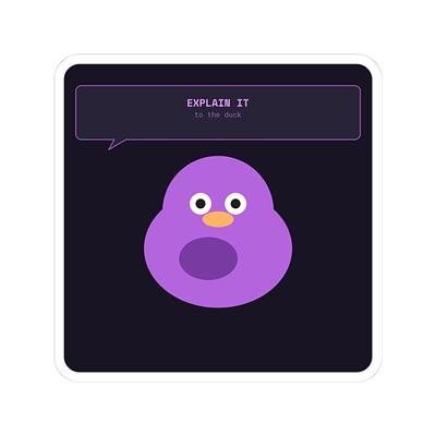 Explain It To The Duck Sticker — view 2