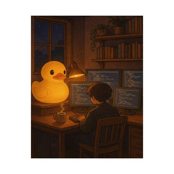 Rubber Duck Debugging — Developer Wall Art Poster