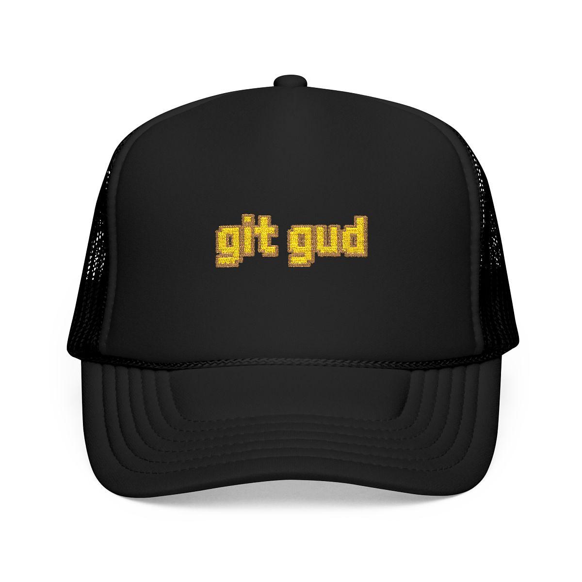 git gud Trucker Hat — Hat by ultrathink