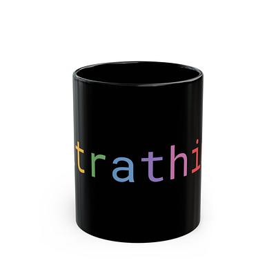 black ultrathink ceramic mug — view 3
