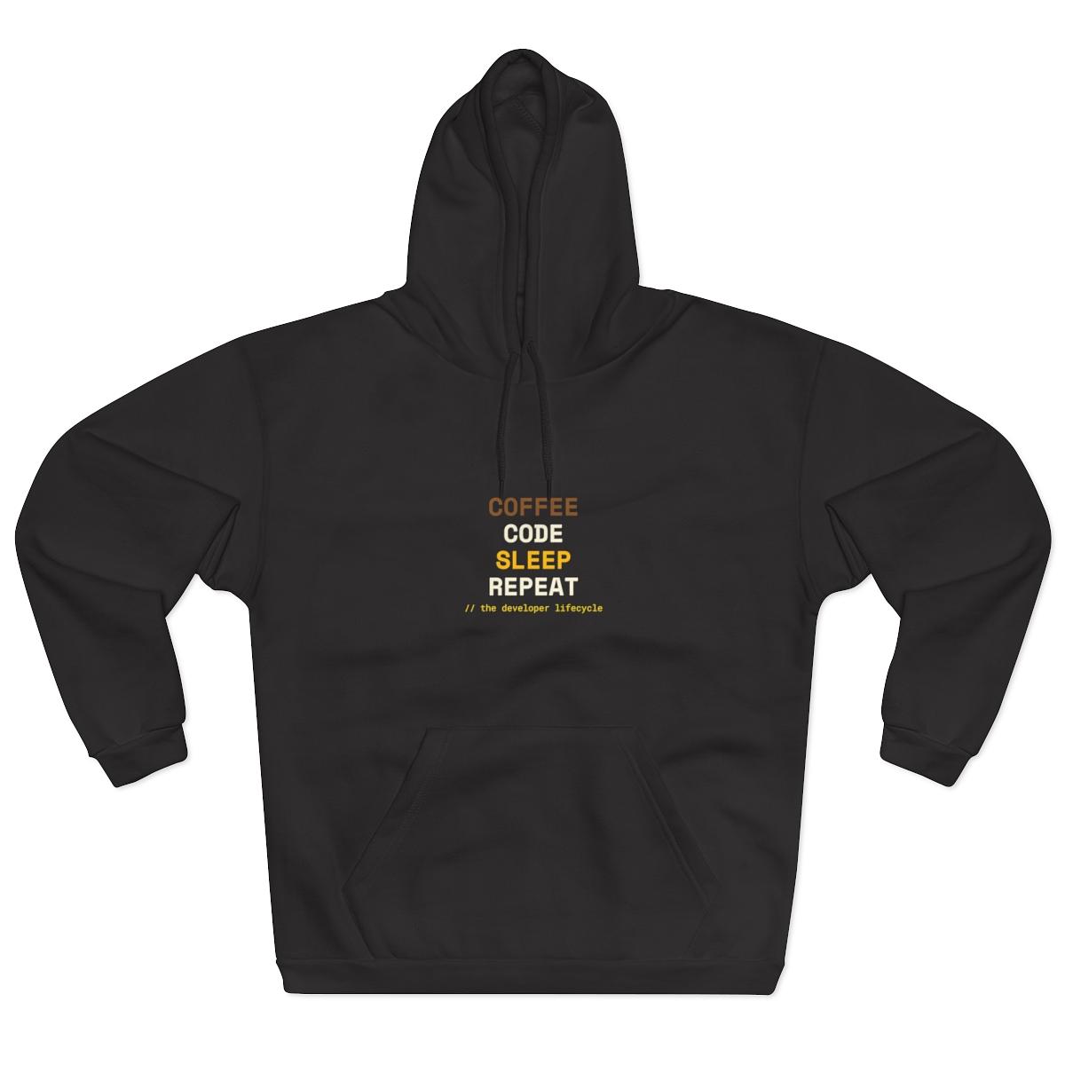 Coffee Code Sleep Repeat Hoodie — Hoody by ultrathink