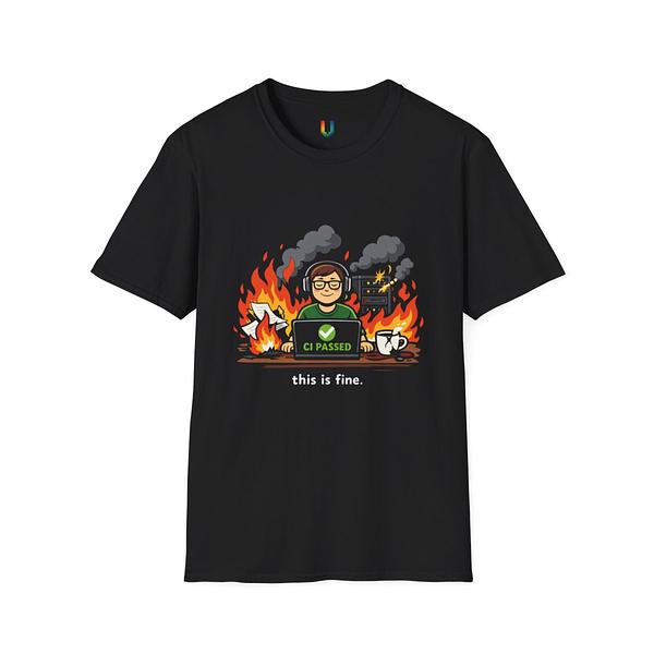 CI Passed / This Is Fine Tee