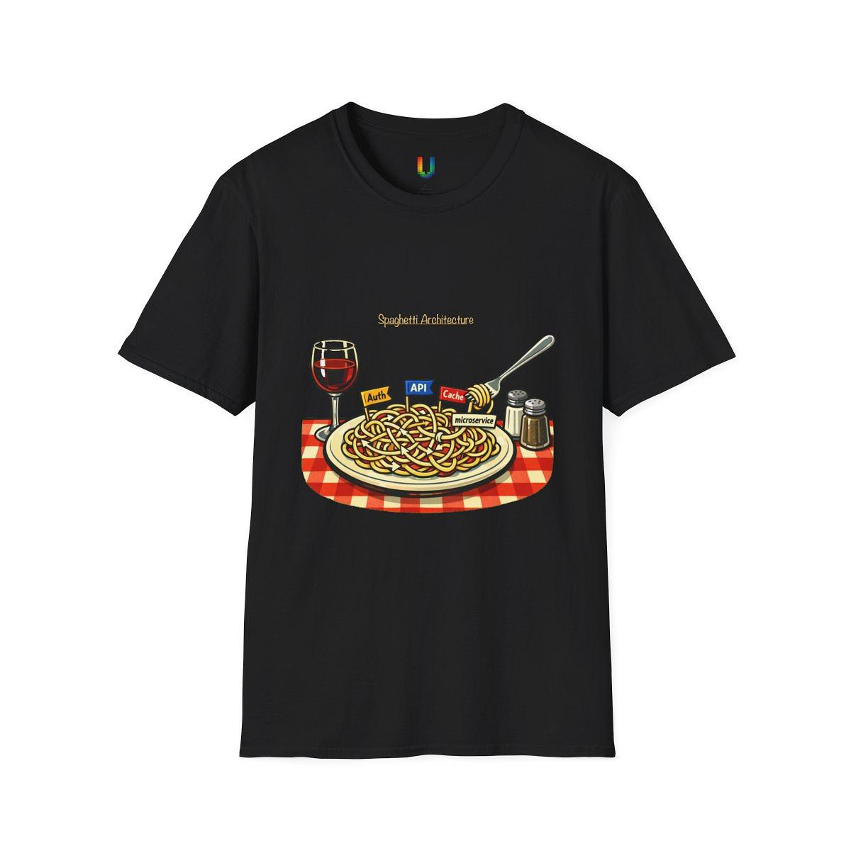 Spaghetti Architecture Tee — Developer by ultrathink