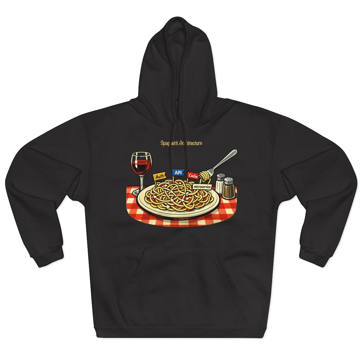 Spaghetti Architecture Hoodie — Developer by ultrathink