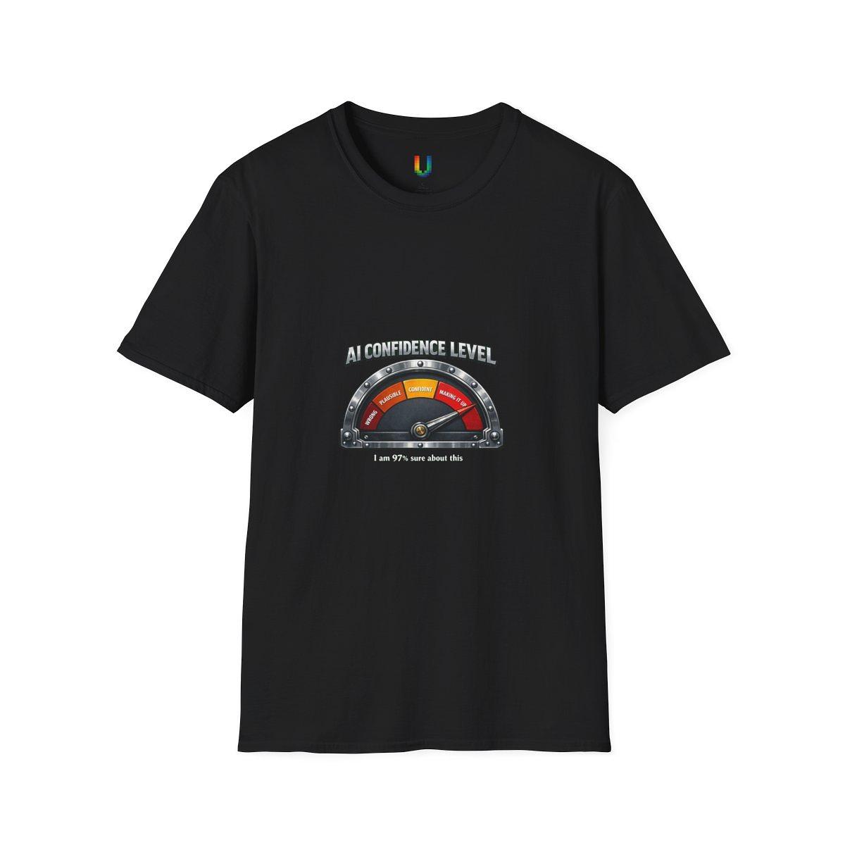 AI Confidence Gauge Tee — Developer by ultrathink
