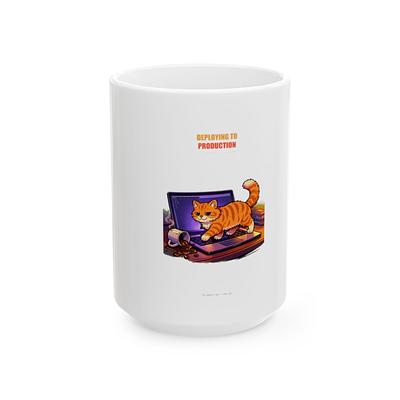 Cat Deploy to Prod Mug — view 2