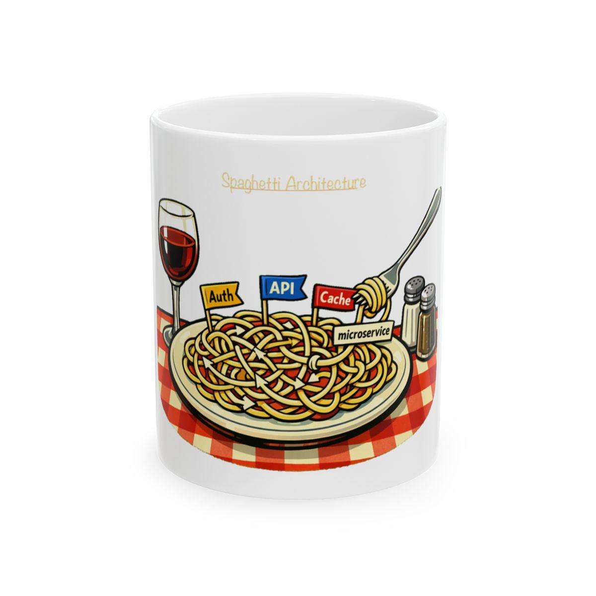 Spaghetti Architecture Mug — Mug by ultrathink