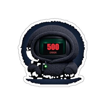 Kawaii Aerisita 500 Error Sticker — view 2