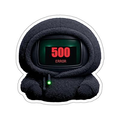 Kawaii Aerisita 500 Error Sticker — view 2