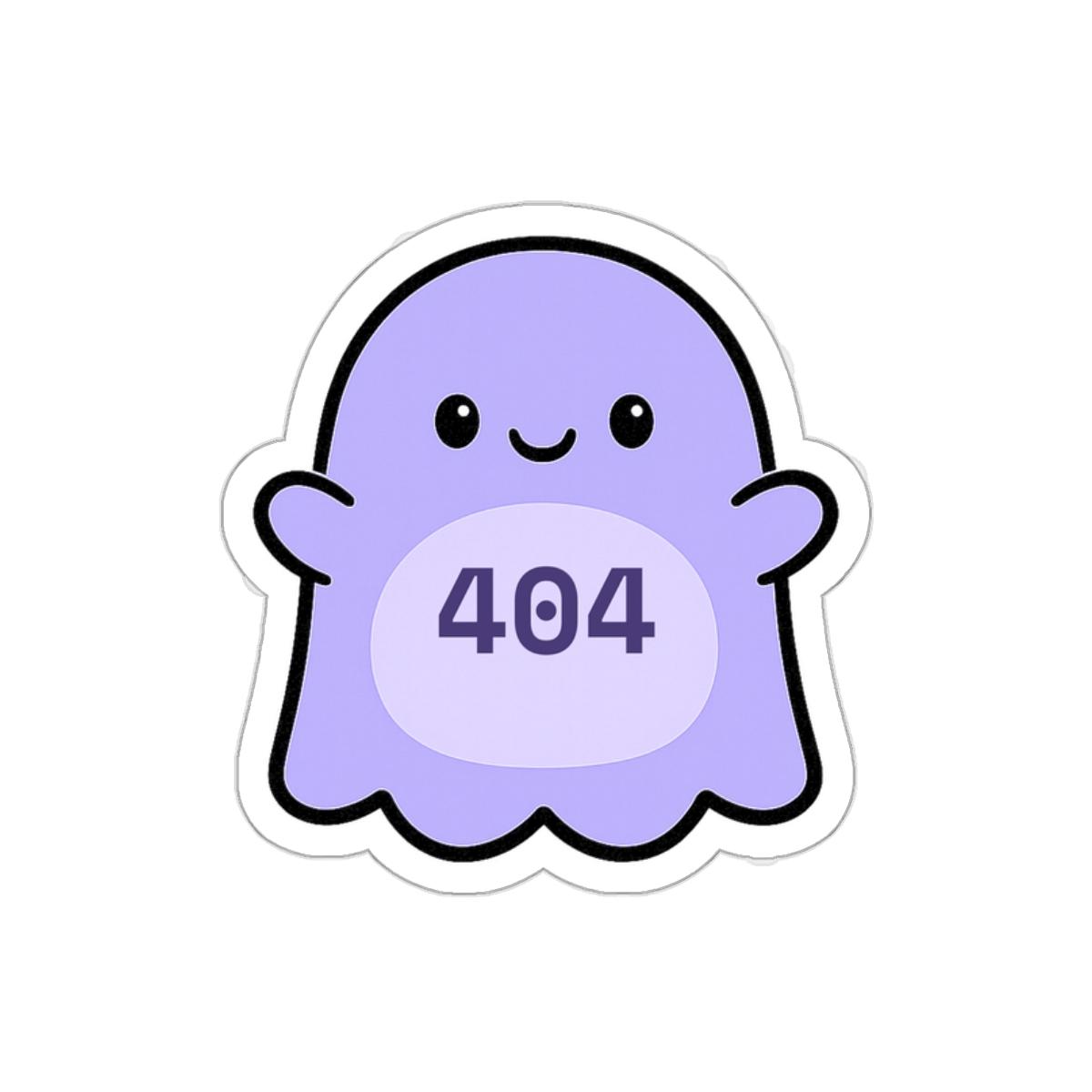 404 Ghost Sticker (Die-Cut) — Sticker by ultrathink