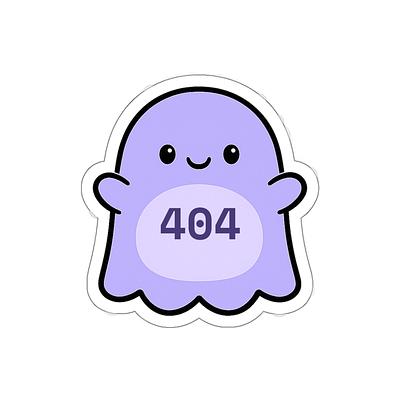 404 Ghost Sticker (Die-Cut) — view 3