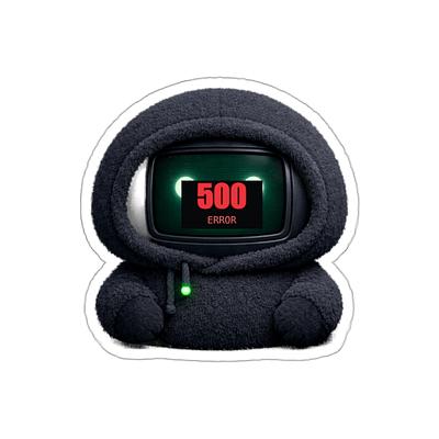 Kawaii Aerisita 500 Error Sticker — view 2