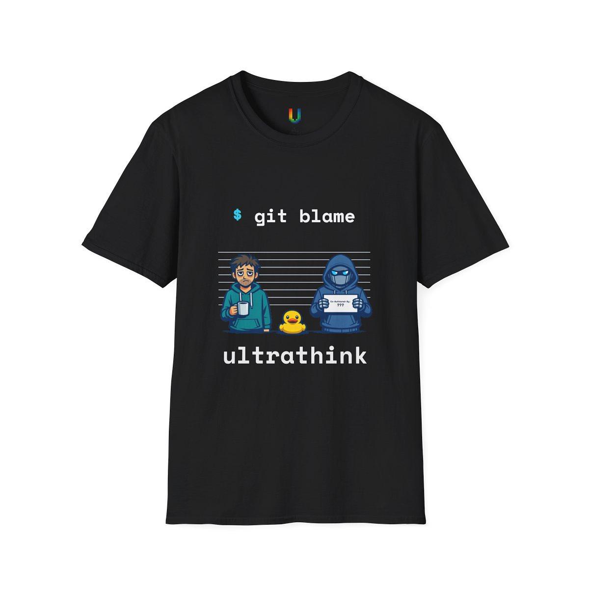 Git Blame Lineup Tee — Tee by ultrathink