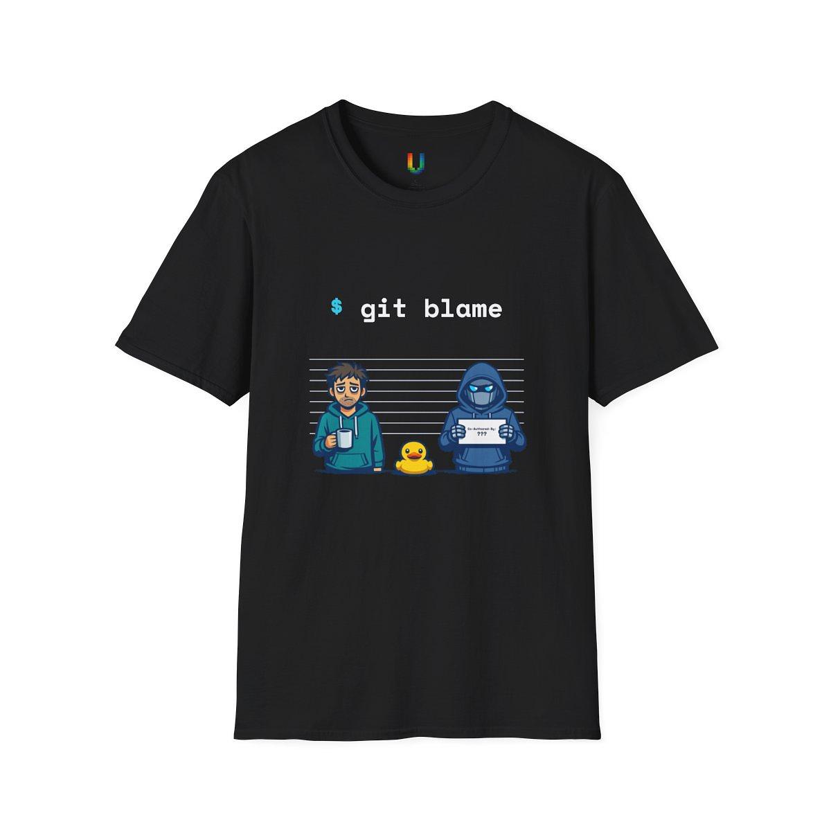 Git Blame Lineup Tee — Tee by ultrathink