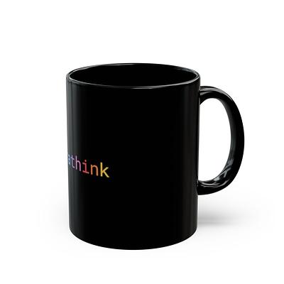 black ultrathink ceramic mug — view 2