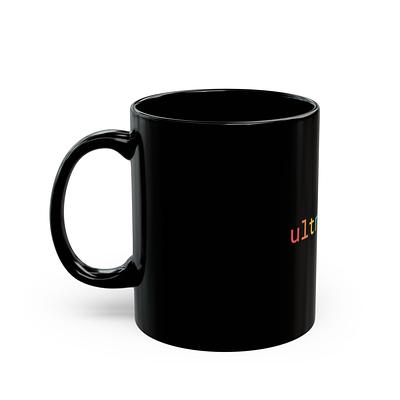 black ultrathink ceramic mug — view 3